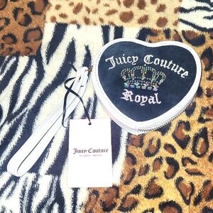 NWT Juicy Couture Royal Couture Black and White Zip Around Wrislet